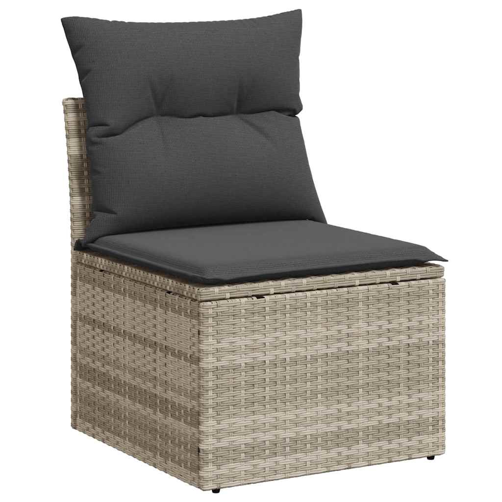 Garten-Sofa-Set 4 pcs Hellgrau 175 x 117 x 85 cm Poly Rattan