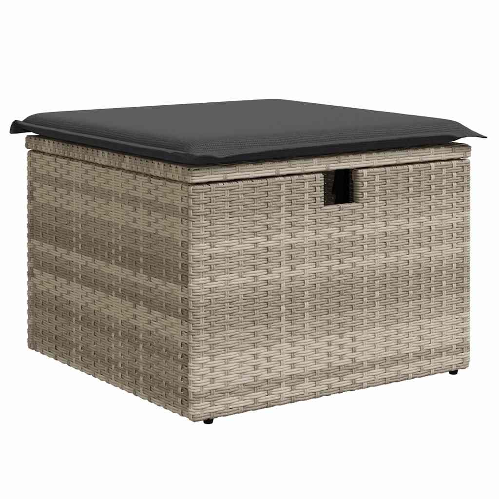 Garten-Sofa-Set 4 pcs Hellgrau 175 x 117 x 85 cm Poly Rattan