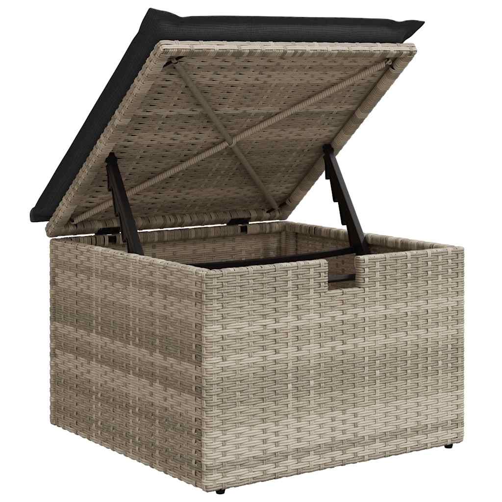 Garten-Sofa-Set 4 pcs Hellgrau 175 x 117 x 85 cm Poly Rattan