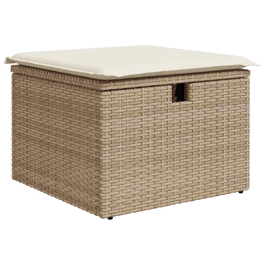 Garten-Sofa-Set 7 pcs Beige 55 x 62 x 69 cm Poly Rattan