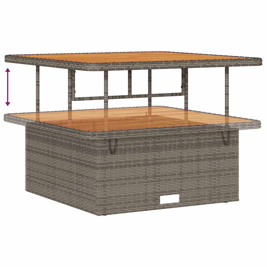 Garten-Sofa-Set 9 pcs Grau Poly-Rattan