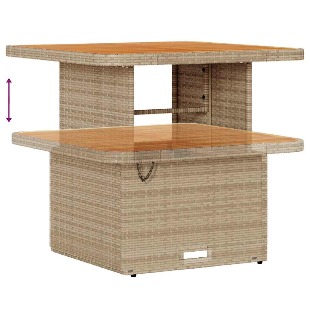 Garten-Sofa-Set 9 pcs Beige Poly-Rattan