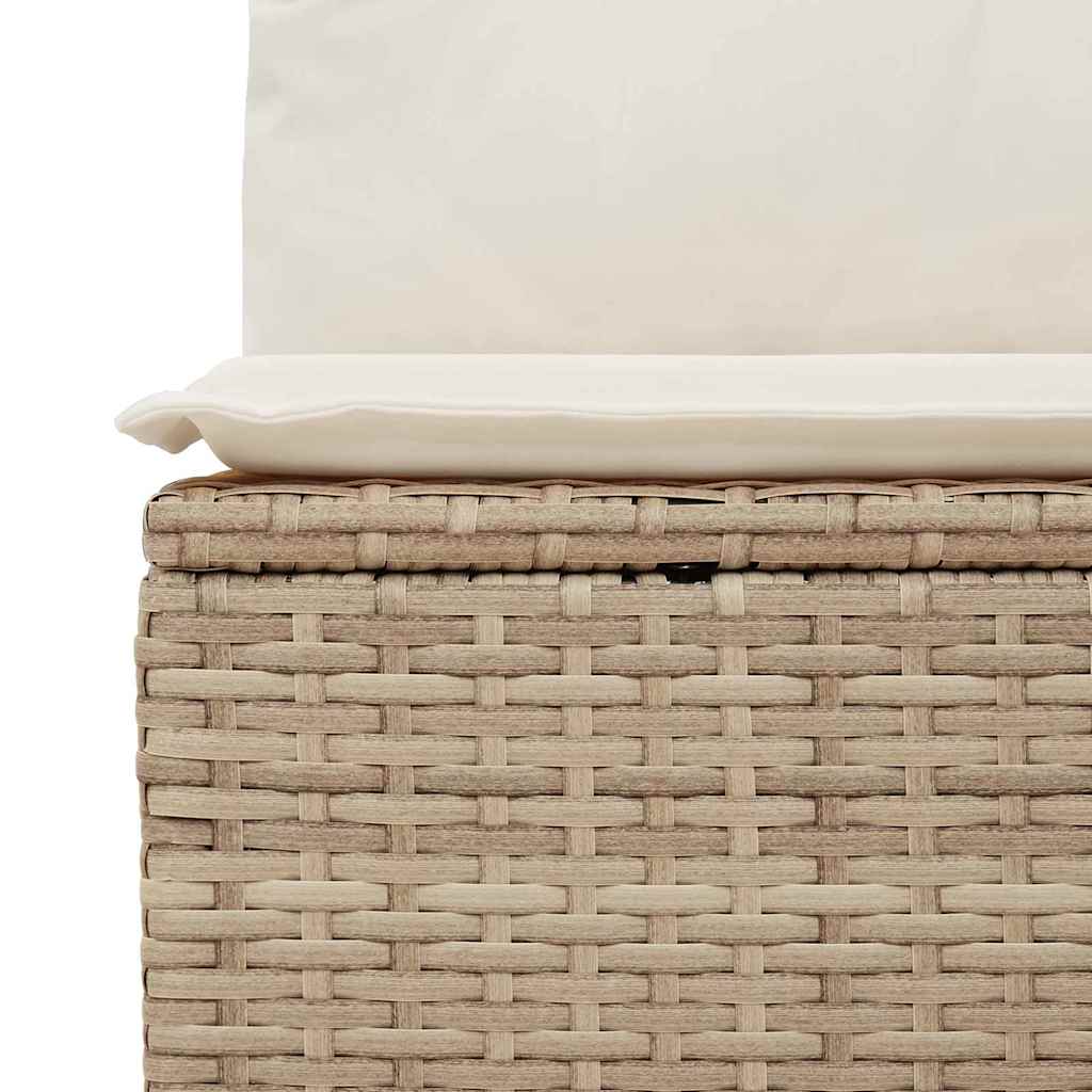 Garten-Sofa-Set mit Kissen 8 pcs Beige Poly Rattan