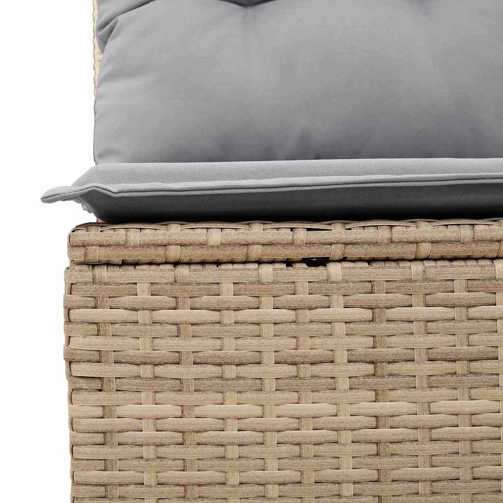 Garten-Sofa-Set mit Kissen 8 pcs Beige Poly Rattan