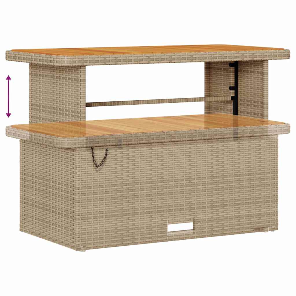 Garten-Sofa-Set mit Kissen 9 pcs Beige Poly Rattan
