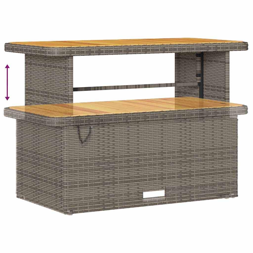 Garten-Sofa-Set mit Kissen 9 pcs Grau Poly Rattan