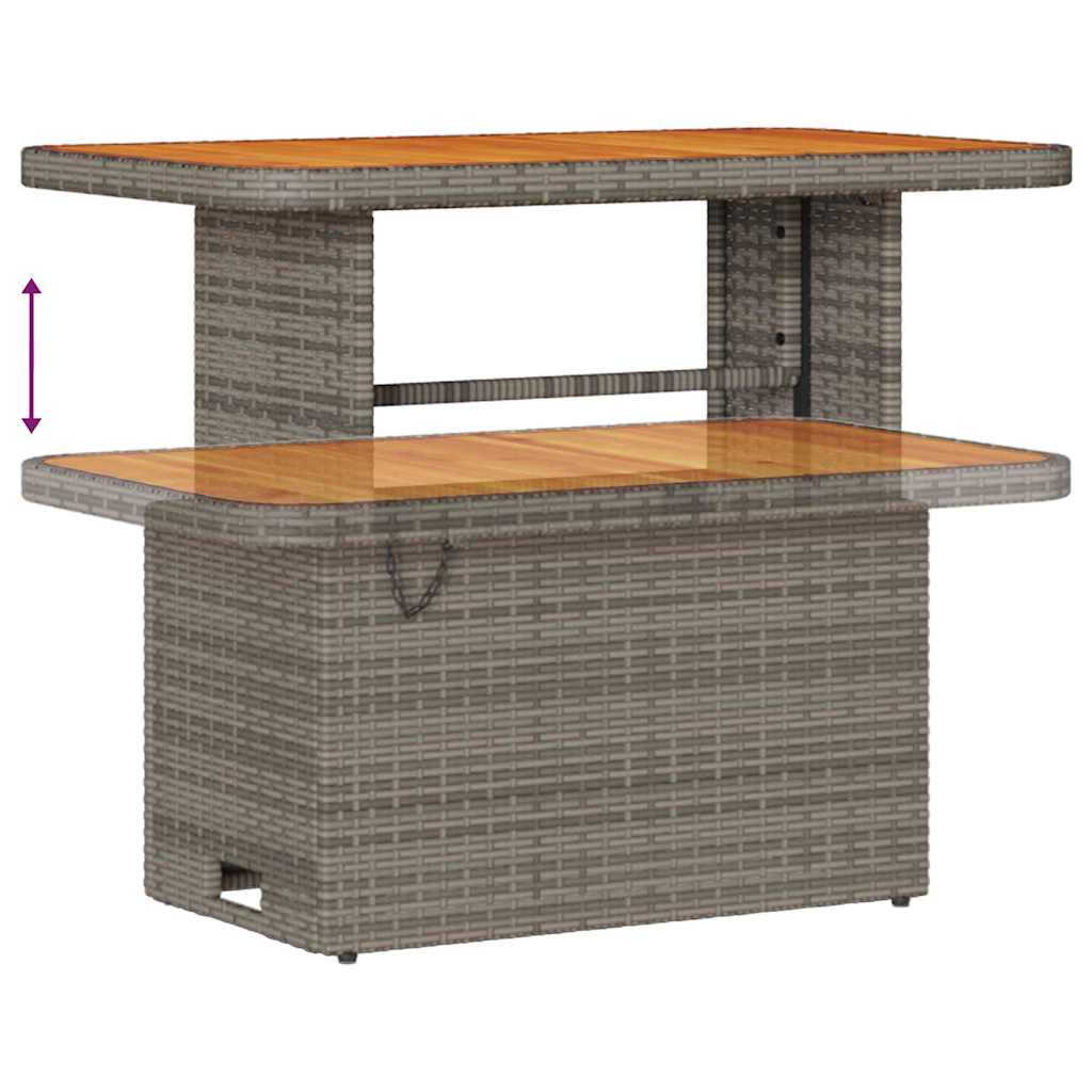 Garten-Sofa-Set mit Kissen 12 pcs Grau Poly Rattan