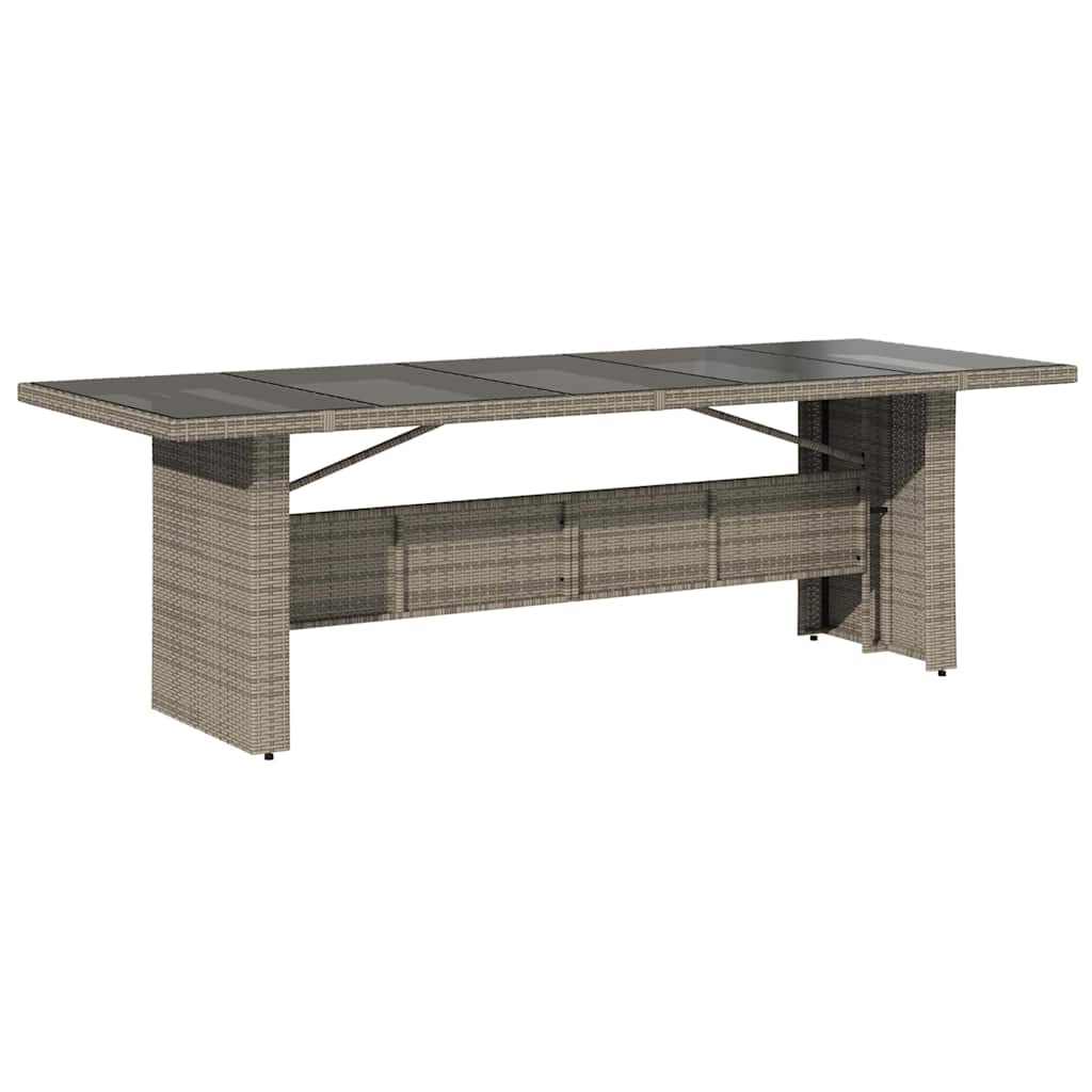 Garten Essgruppe 11 pcs Grau Poly Rattan