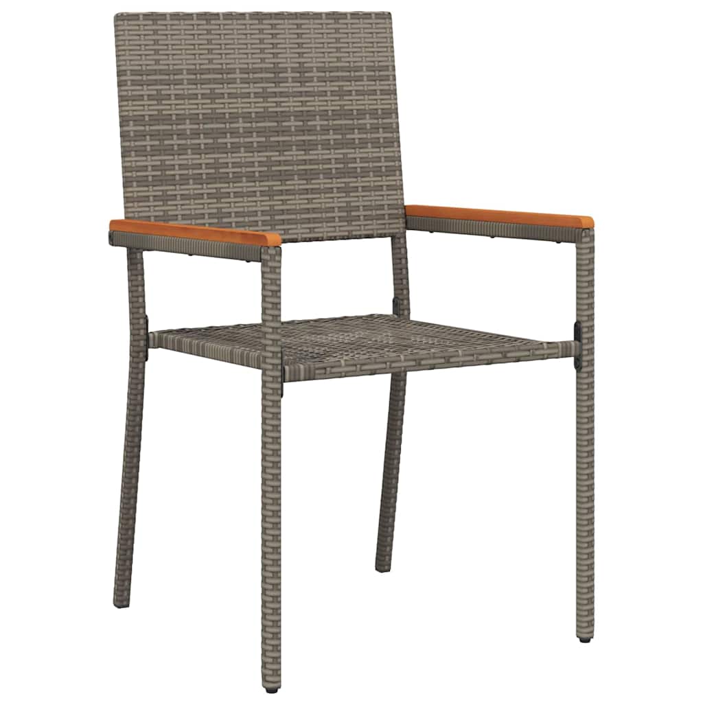Garten Essgruppe 9 pcs Grau 190 x 80 x 75 cm Poly-Rattan