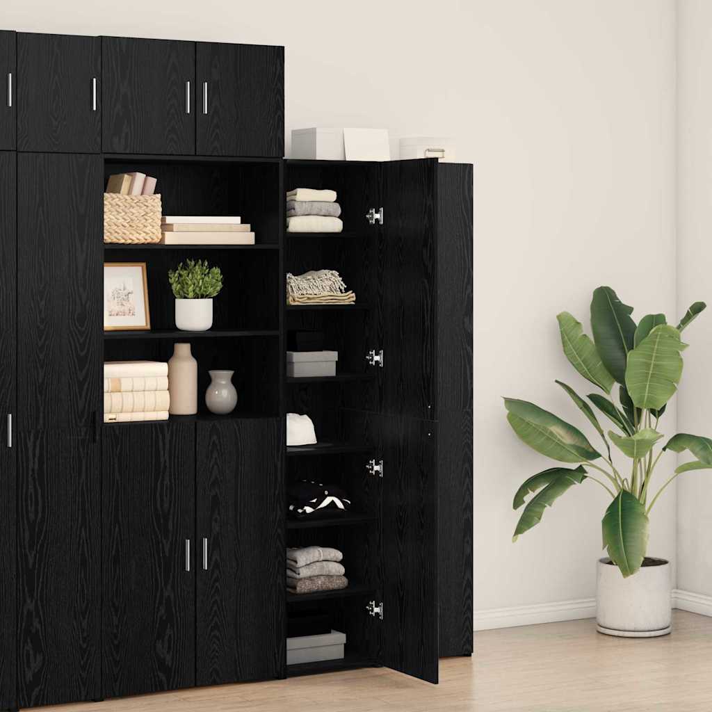 Schwarze Eiche 40 x 42,5 x 185 cm Holzwerkstoff