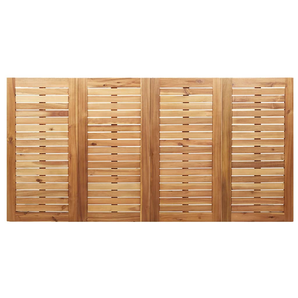 Garten Essgruppe 5 pcs Braun Massives Akazienholz & Edelstahl