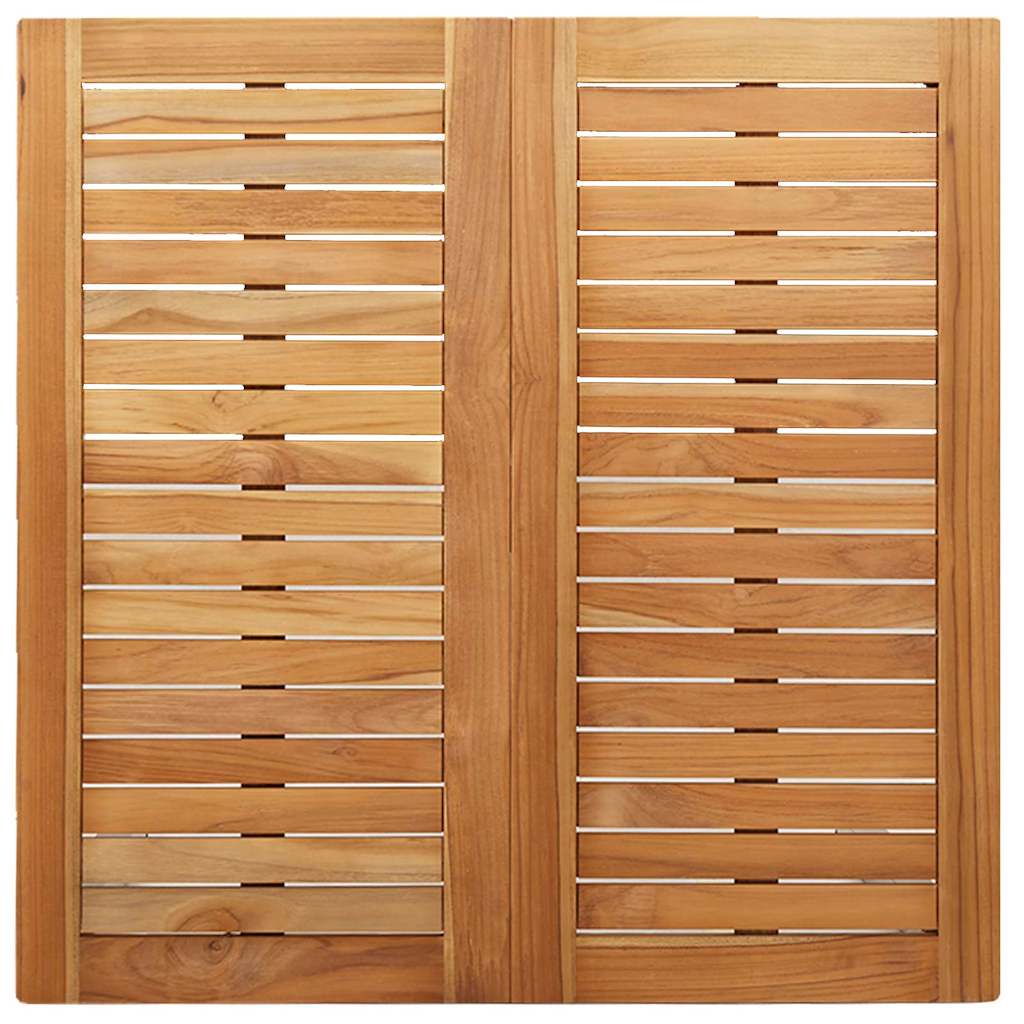 Garten Essgruppe 5 pcs Braun Massives Teakholz & Edelstahl