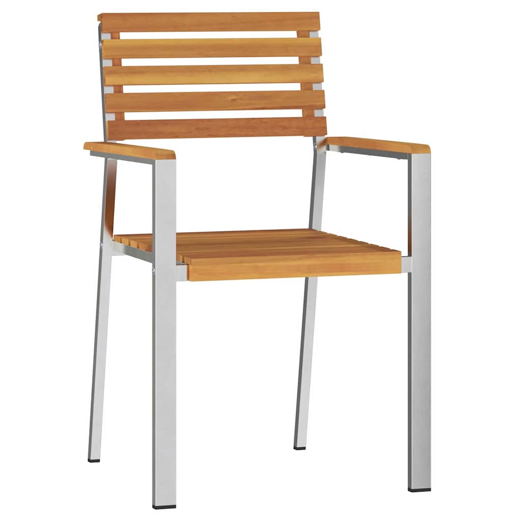Garten Essgruppe 3 pcs Braun Massivholz Akazie