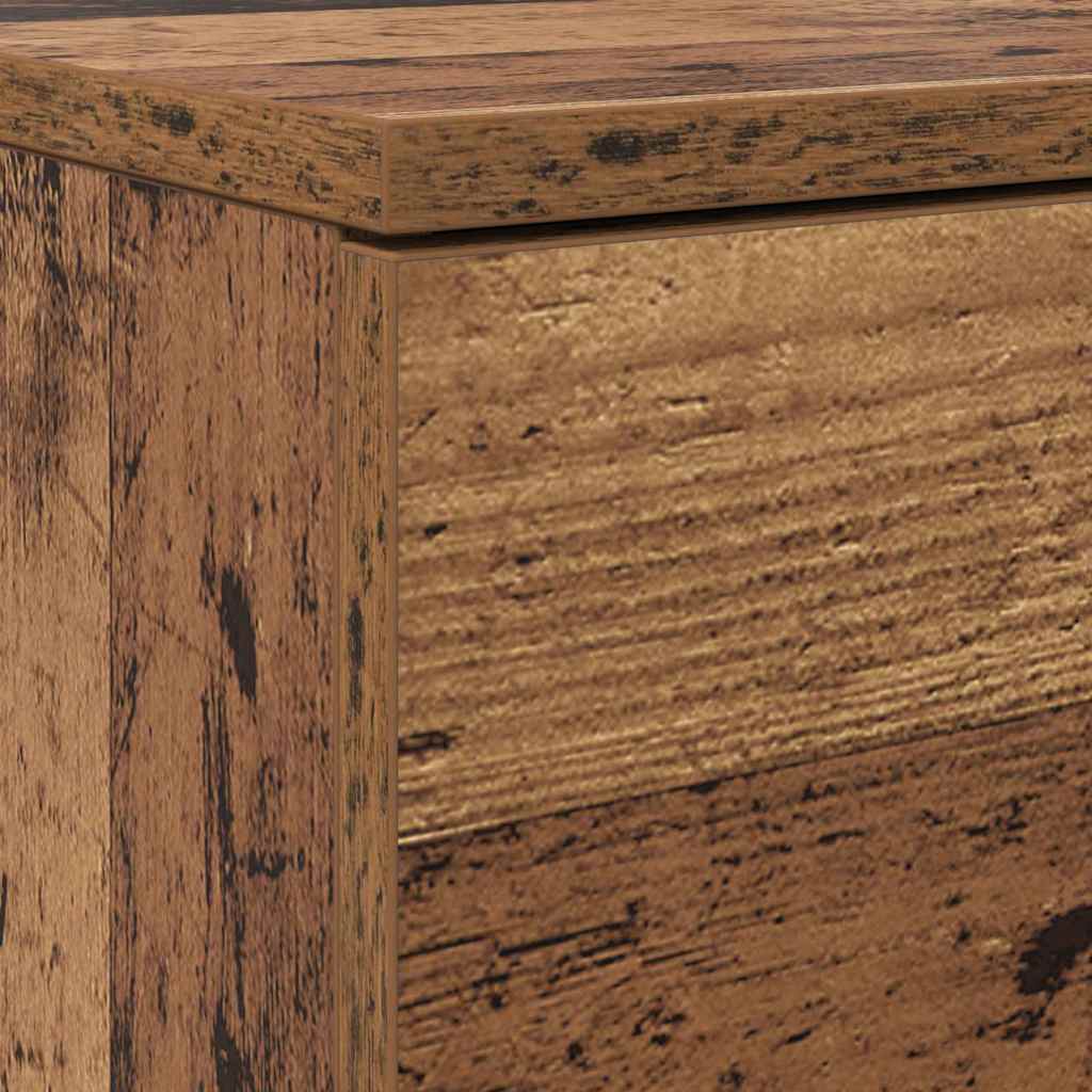 Schuhschrank mit Tür Altholz 100,5 x 28 x 100 cm Holzwerkstoff