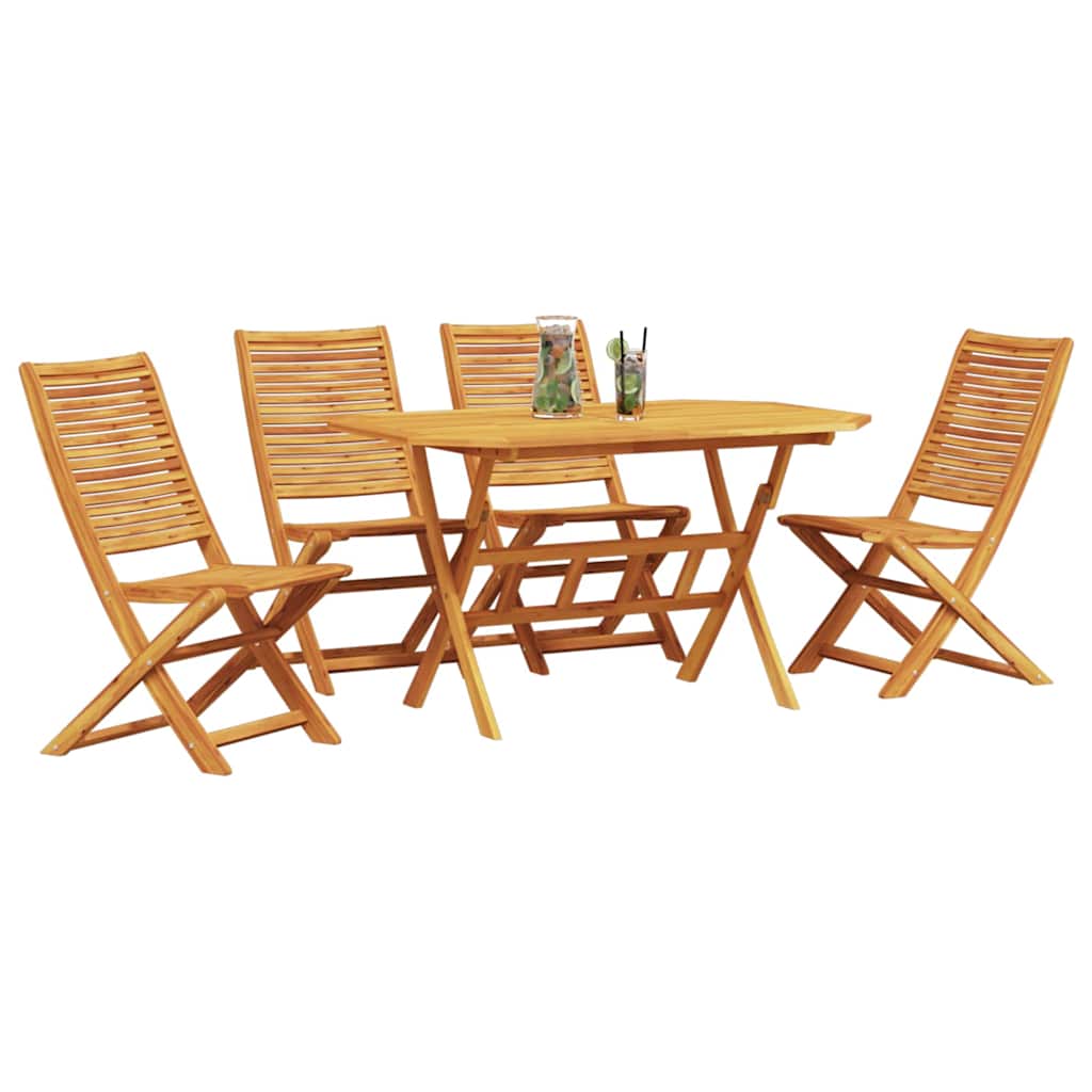 Garten Essgruppe 5 pcs Braun Akazie Massivholz