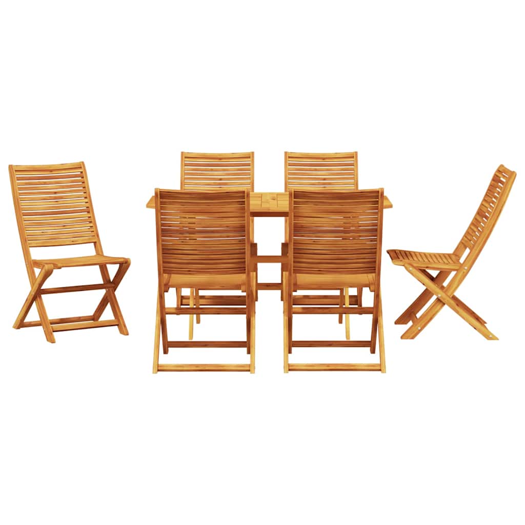 Garten Essgruppe 7 pcs Braun Akazie Massivholz