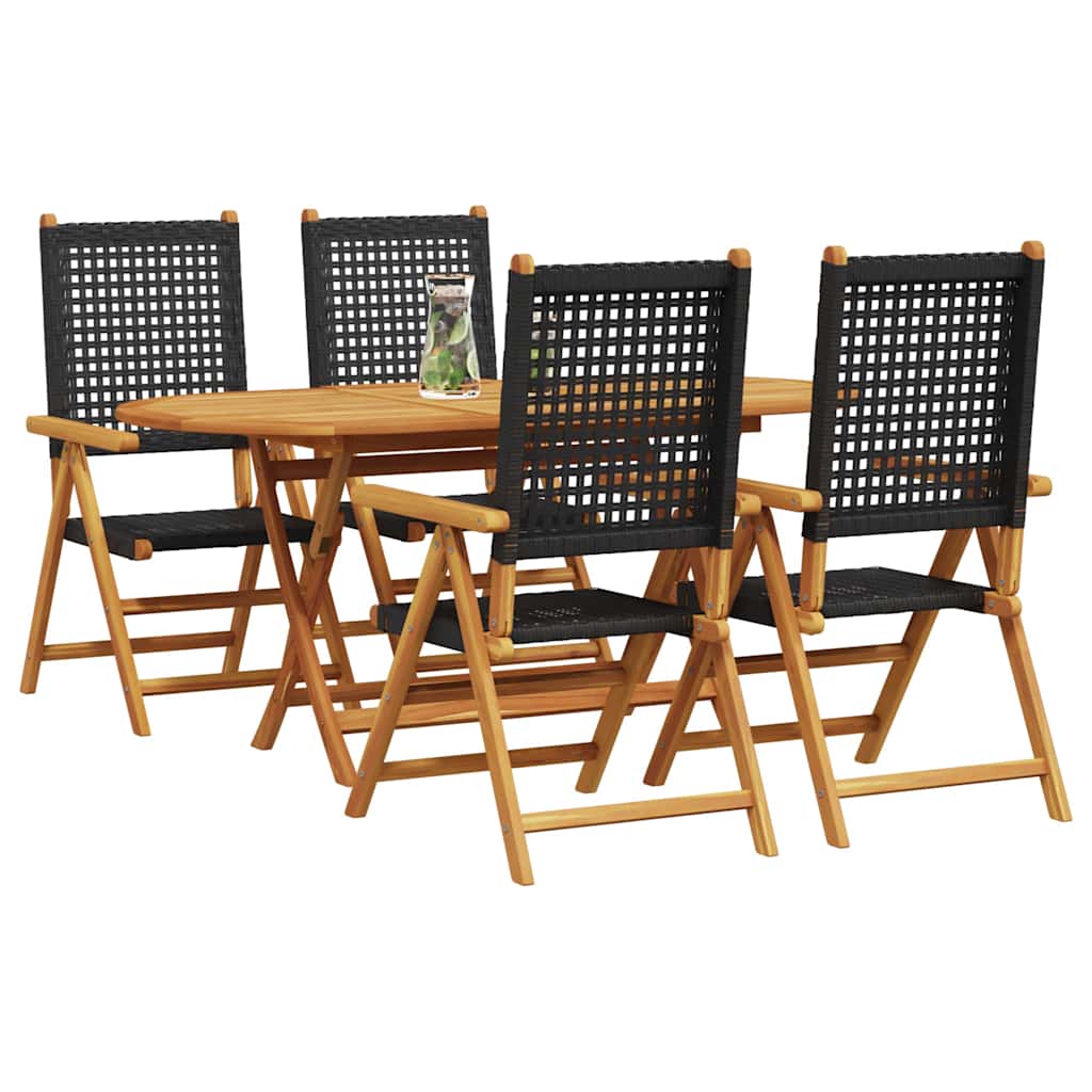 Garten Essgruppe 5 pcs Schwarz