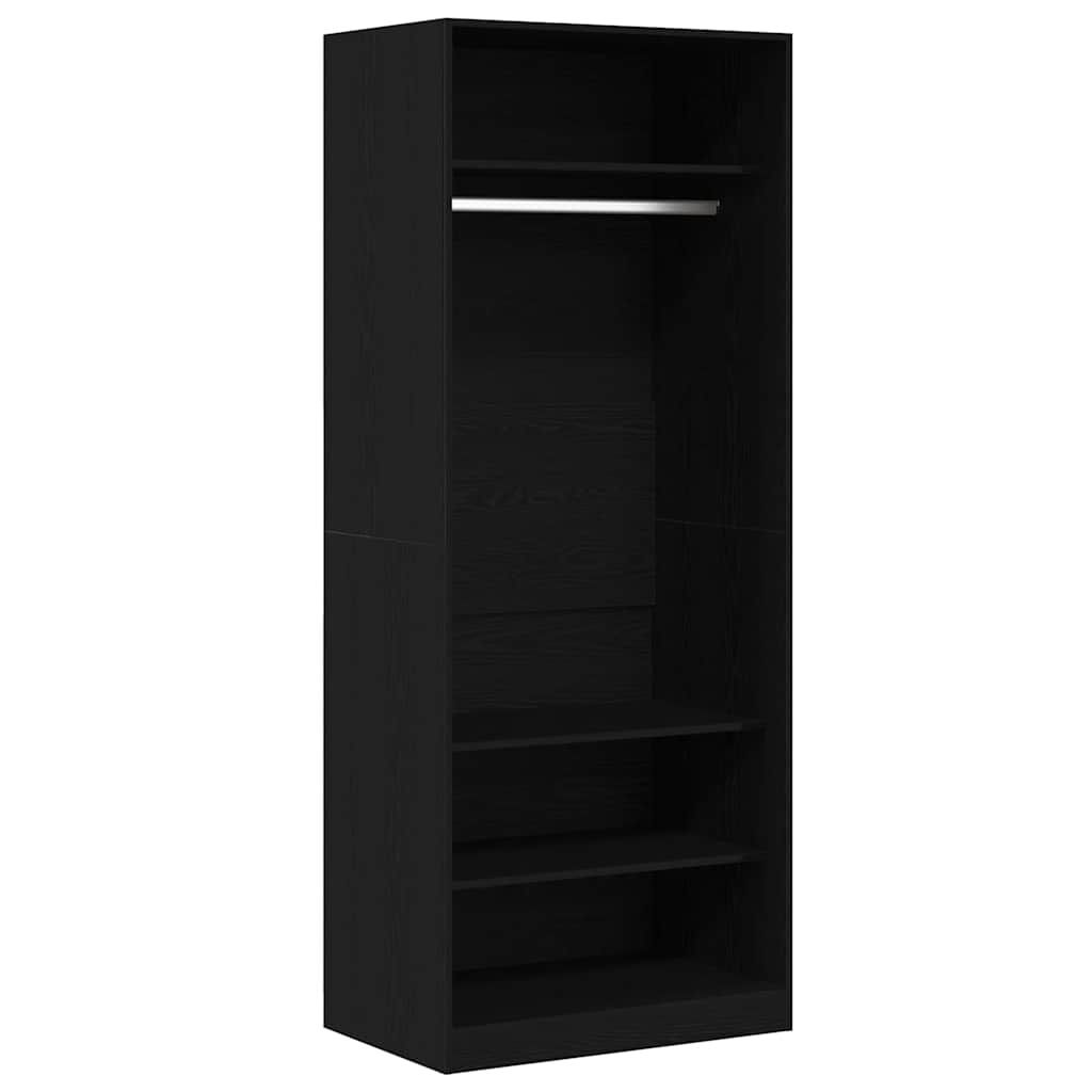 Kleiderschrank Schwarz Eiche 80 x 50 x 200 cm Holzwerkstoff