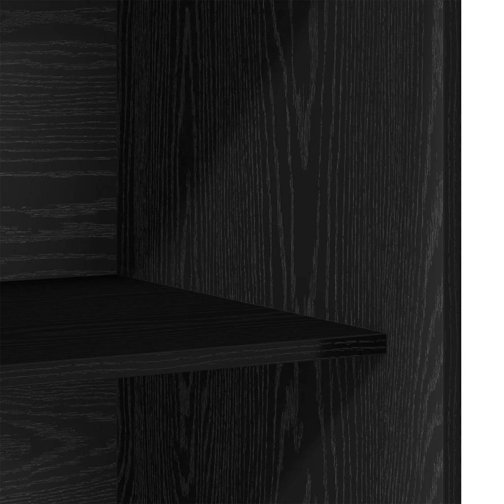 Kleiderschrank Schwarz Eiche 80 x 50 x 200 cm Holzwerkstoff