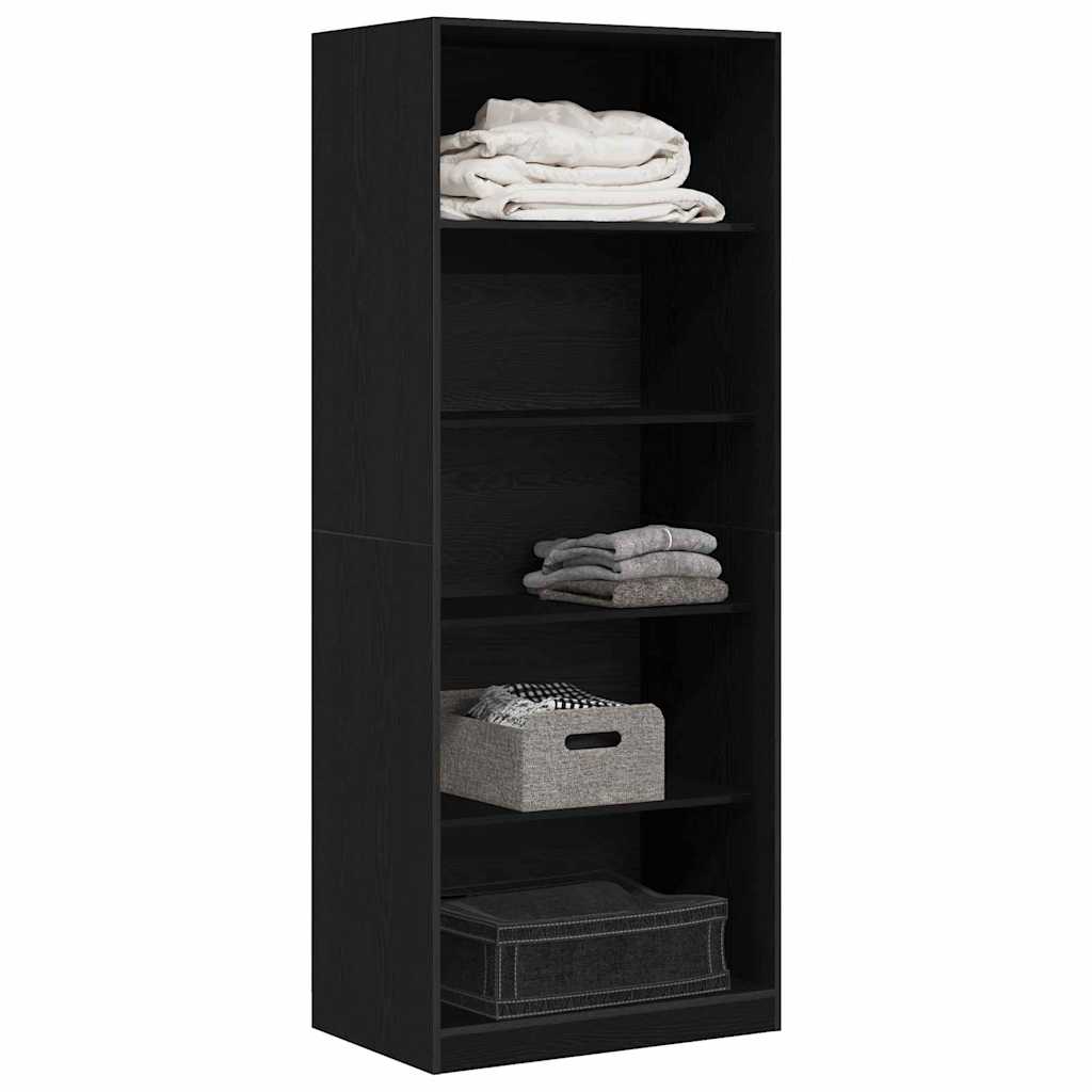 Kleiderschrank Schwarz Eiche 80 x 50 x 200 cm Holzwerkstoff
