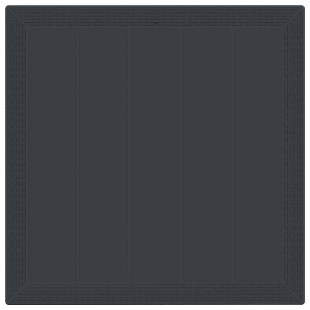 Garten Essgruppe 5 pcs Anthrazit Polt Rattan