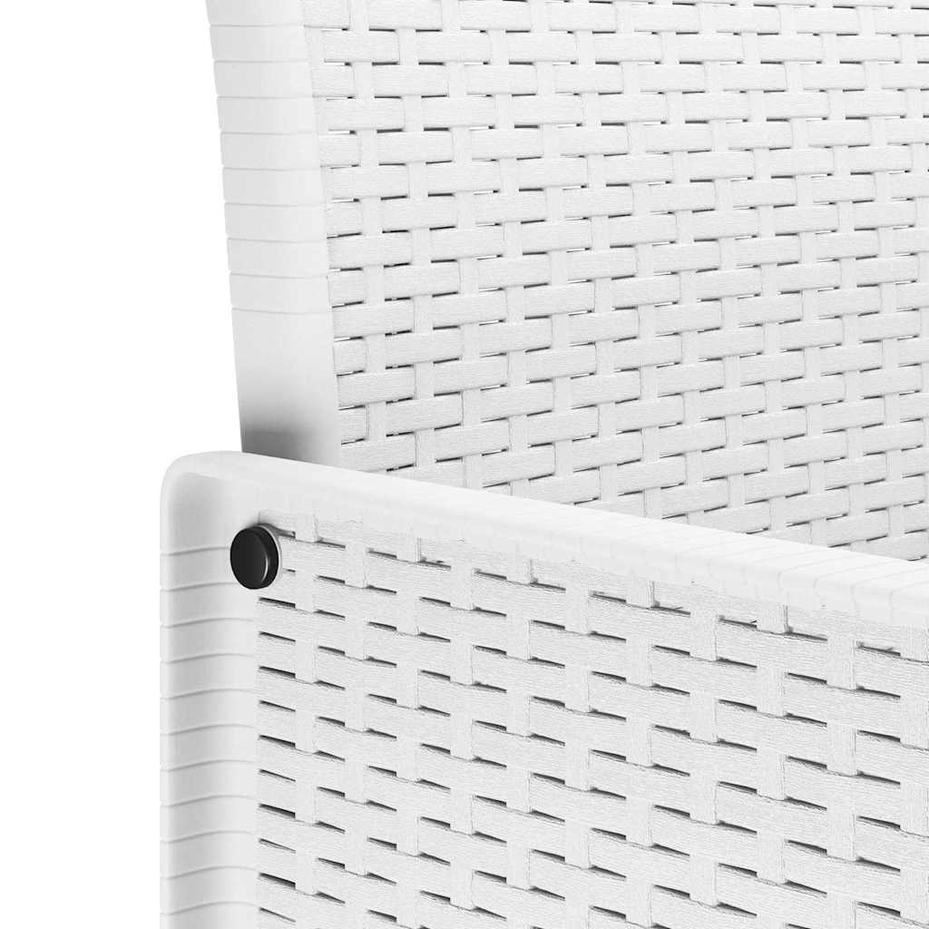 Garten Essgruppe 17 pcs Weiß Polt Rattan