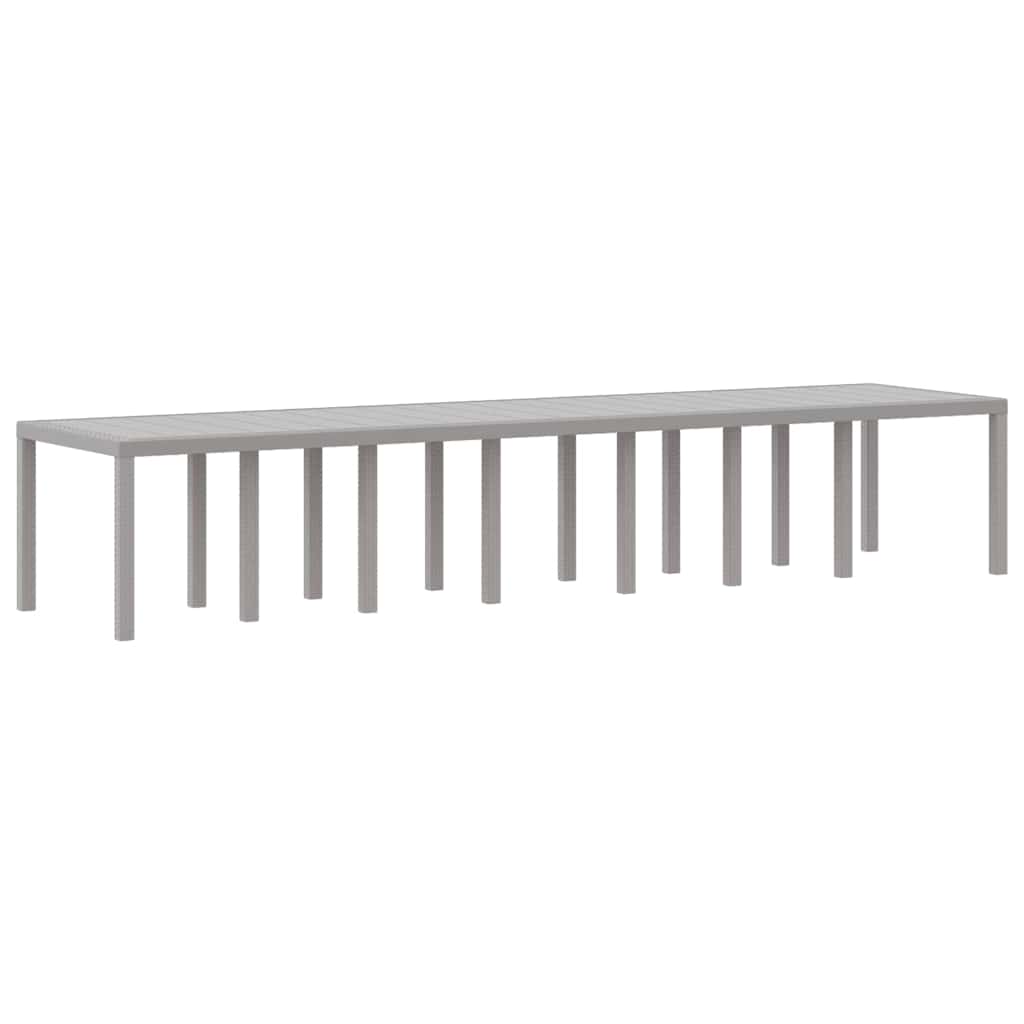 Garten Essgruppe 17 pcs Hellgrau Polt Rattan