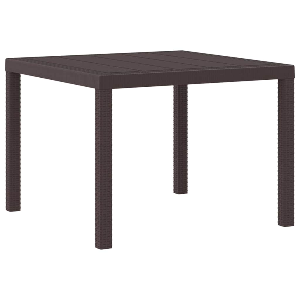 Garten Essgruppe 3 pcs Braun Polt Rattan