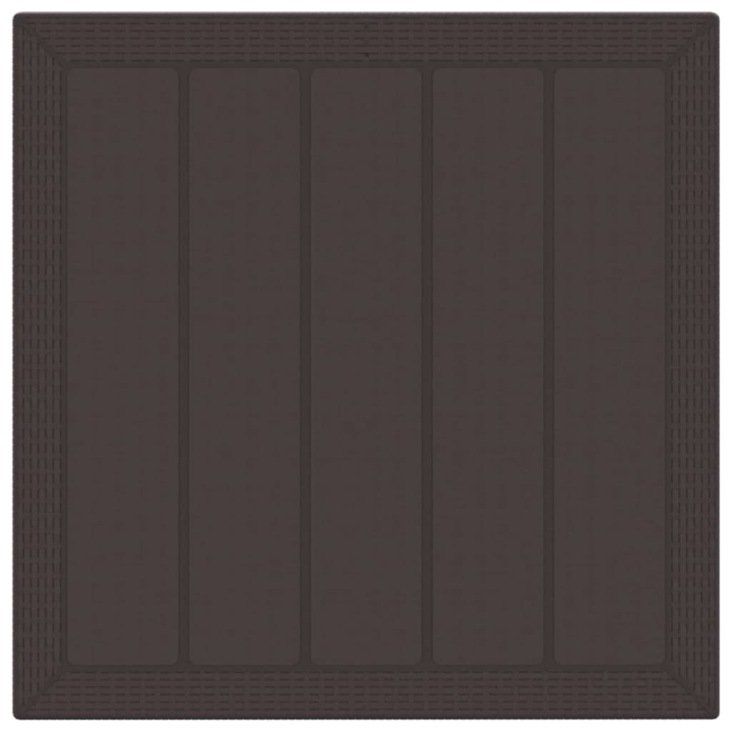 Garten Essgruppe 3 pcs Braun Polt Rattan