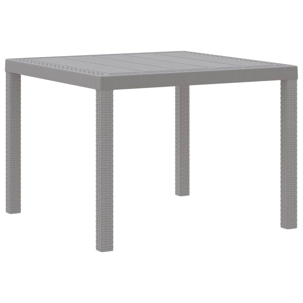 Garten Essgruppe 3 pcs Hellgrau Polt Rattan