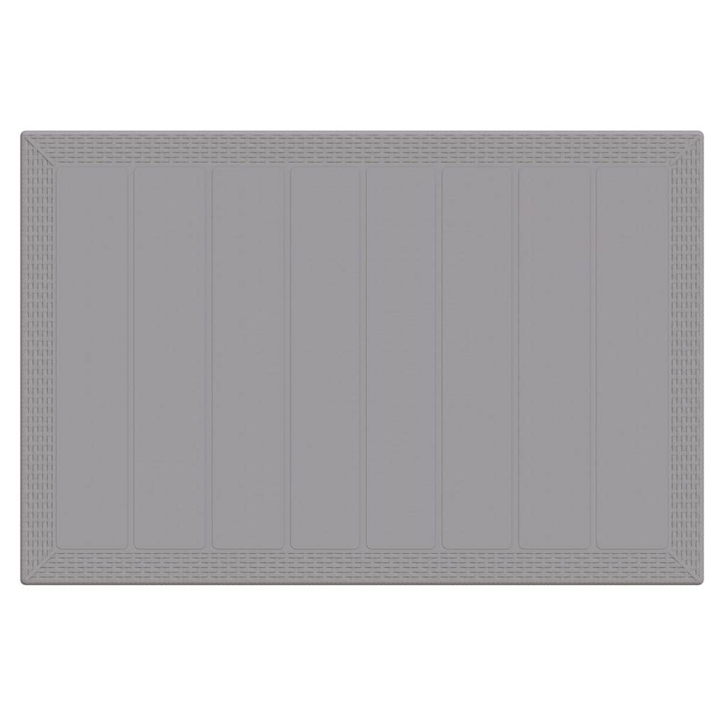 Garten Essgruppe 5 pcs Hellgrau Polt Rattan