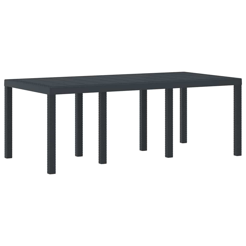 Garten Essgruppe 7 pcs Anthrazit Polt Rattan