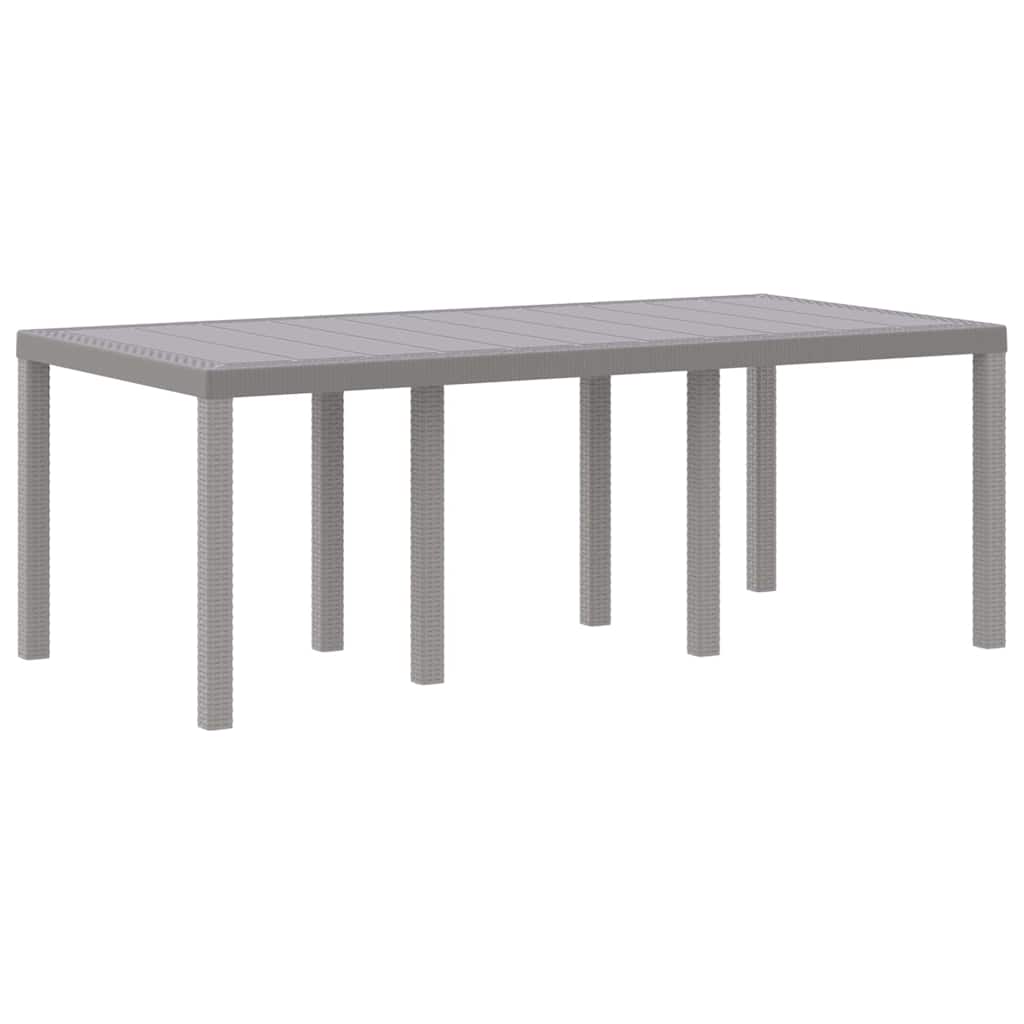Garten Essgruppe 7 pcs Hellgrau Polt Rattan