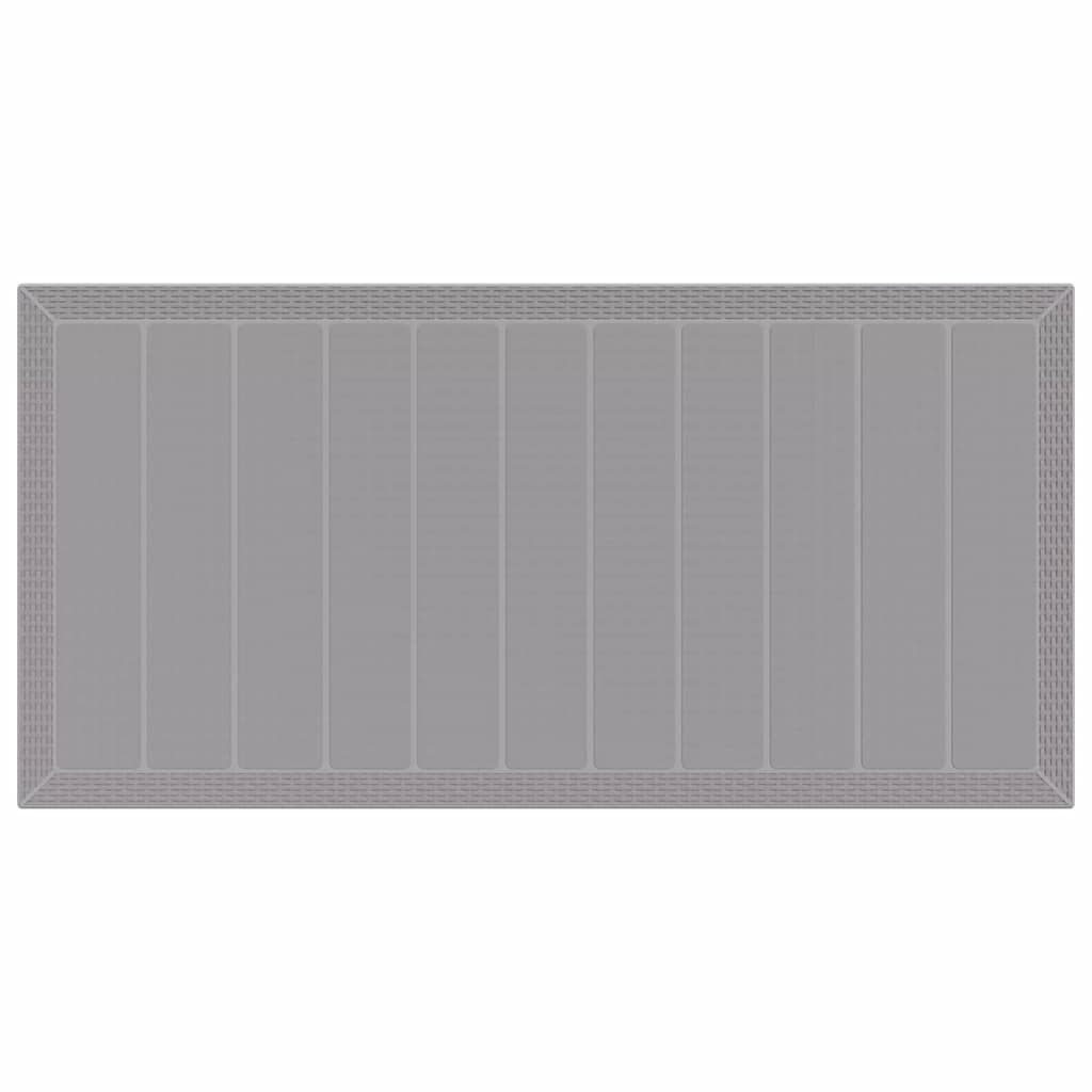 Garten Essgruppe 7 pcs Hellgrau Polt Rattan