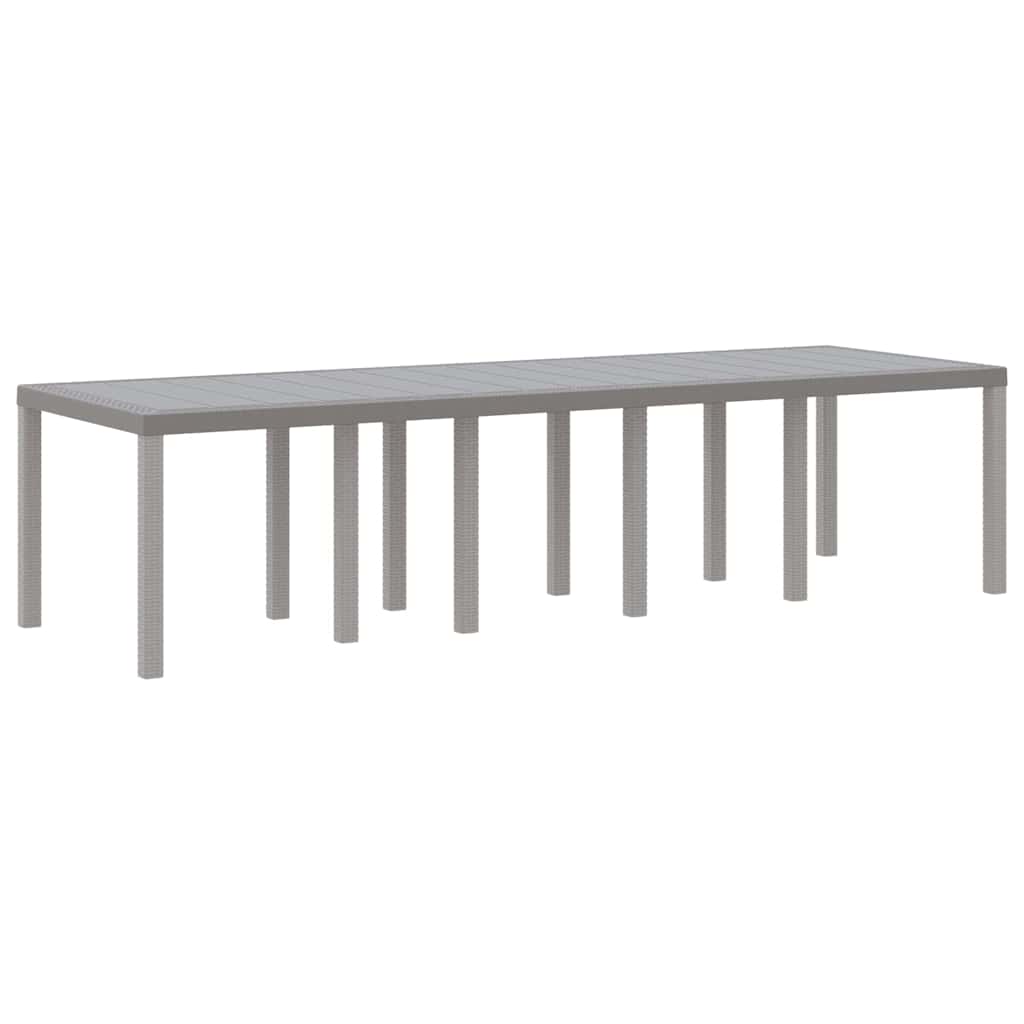 Garten Essgruppe mit Kissen 11 pcs Hellgrau Poly Rattan
