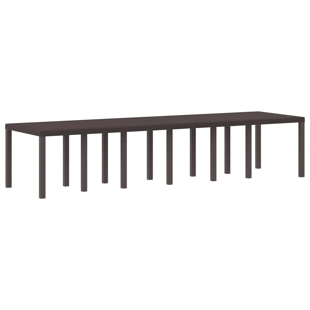 Garten Essgruppe 13 pcs Braun Polt Rattan
