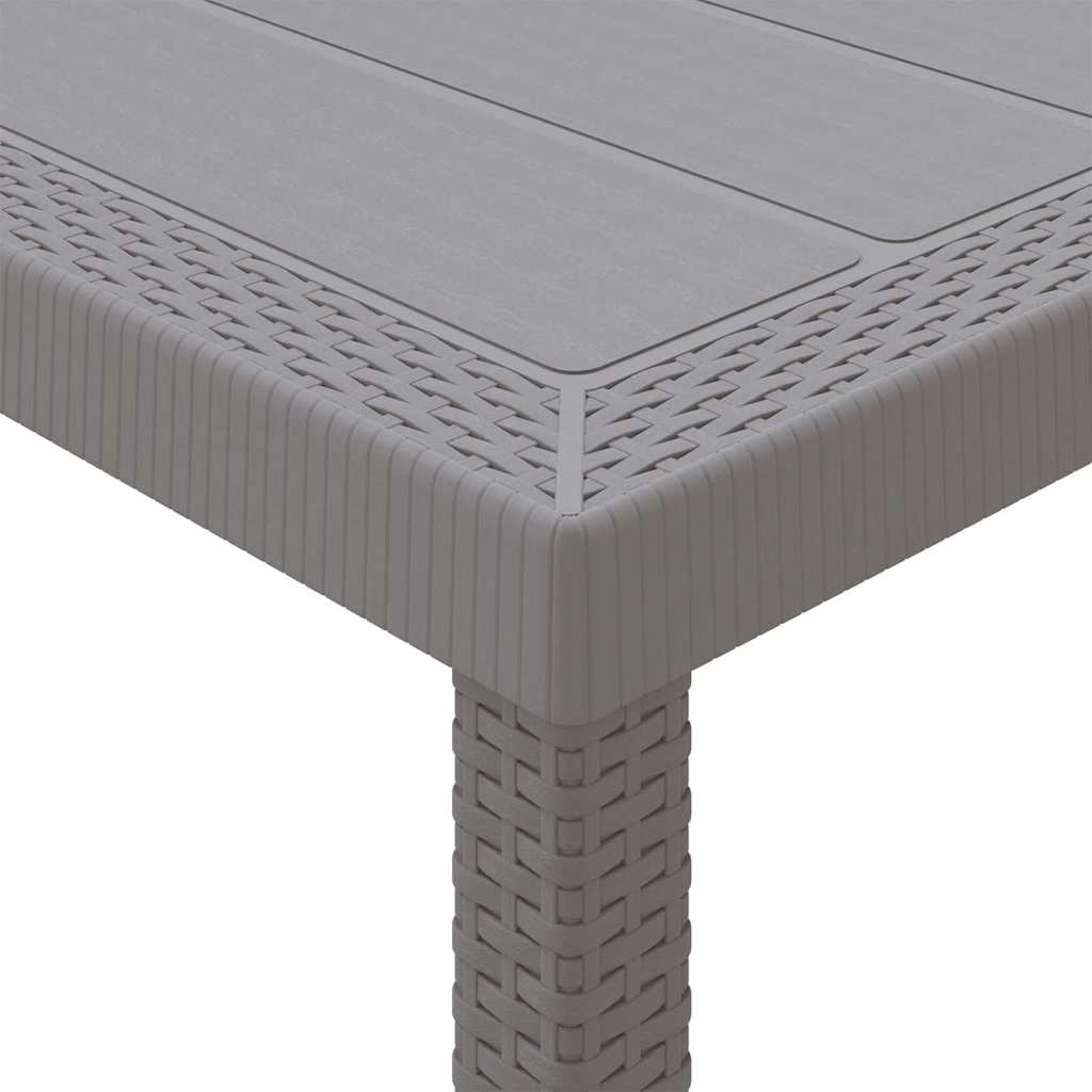 Garten Essgruppe 13 pcs Hellgrau Polt Rattan