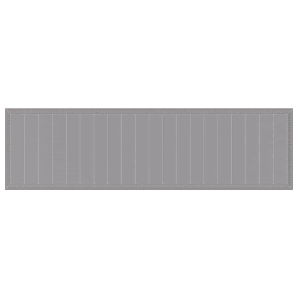 Garten Essgruppe 13 pcs Hellgrau Polt Rattan