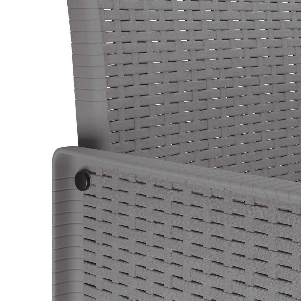 Garten Essgruppe 13 pcs Hellgrau Polt Rattan