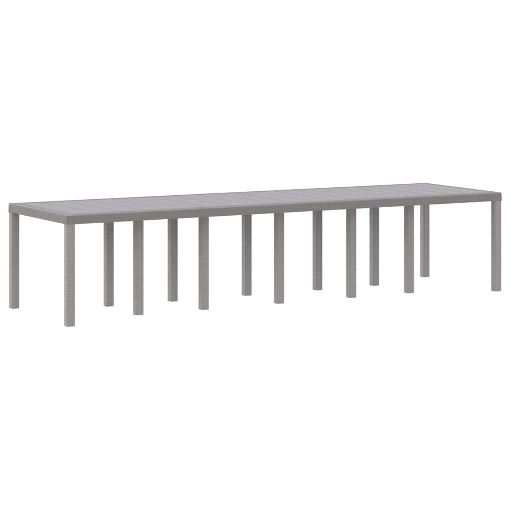 Garten Essgruppe 13 pcs Hellgrau Polt Rattan