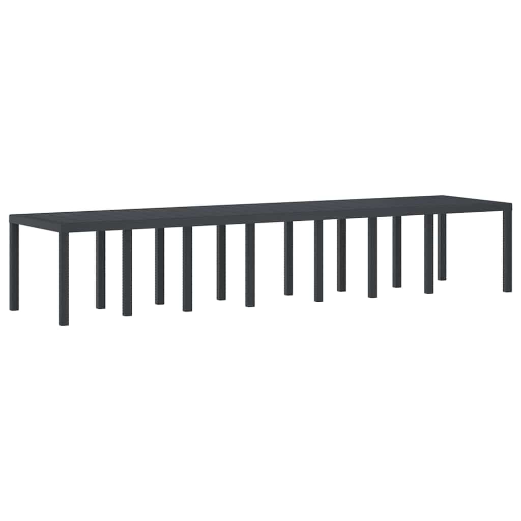 Garten Essgruppe 15 pcs Anthrazit Polt Rattan