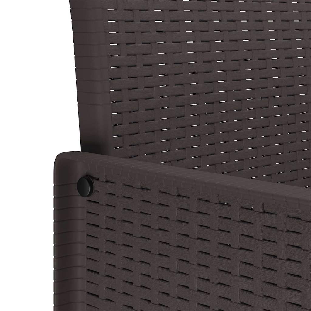 Garten Essgruppe 15 pcs Braun Polt Rattan