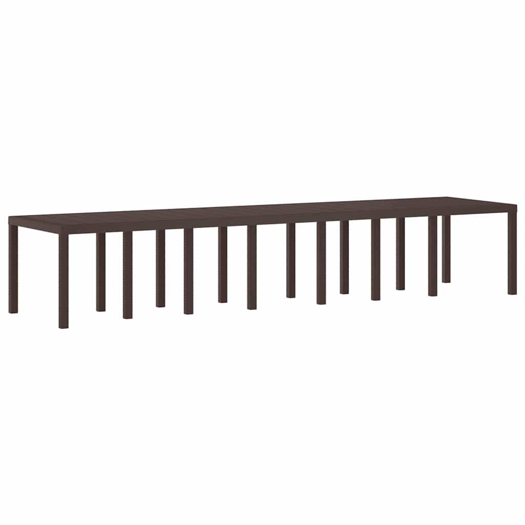 Garten Essgruppe 15 pcs Braun Polt Rattan