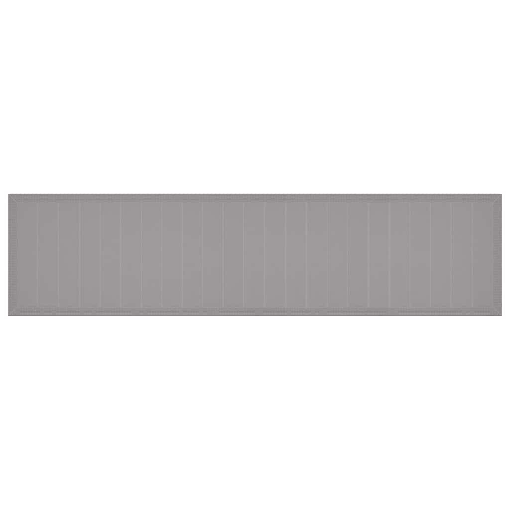 Garten Essgruppe 15 pcs Hellgrau Polt Rattan