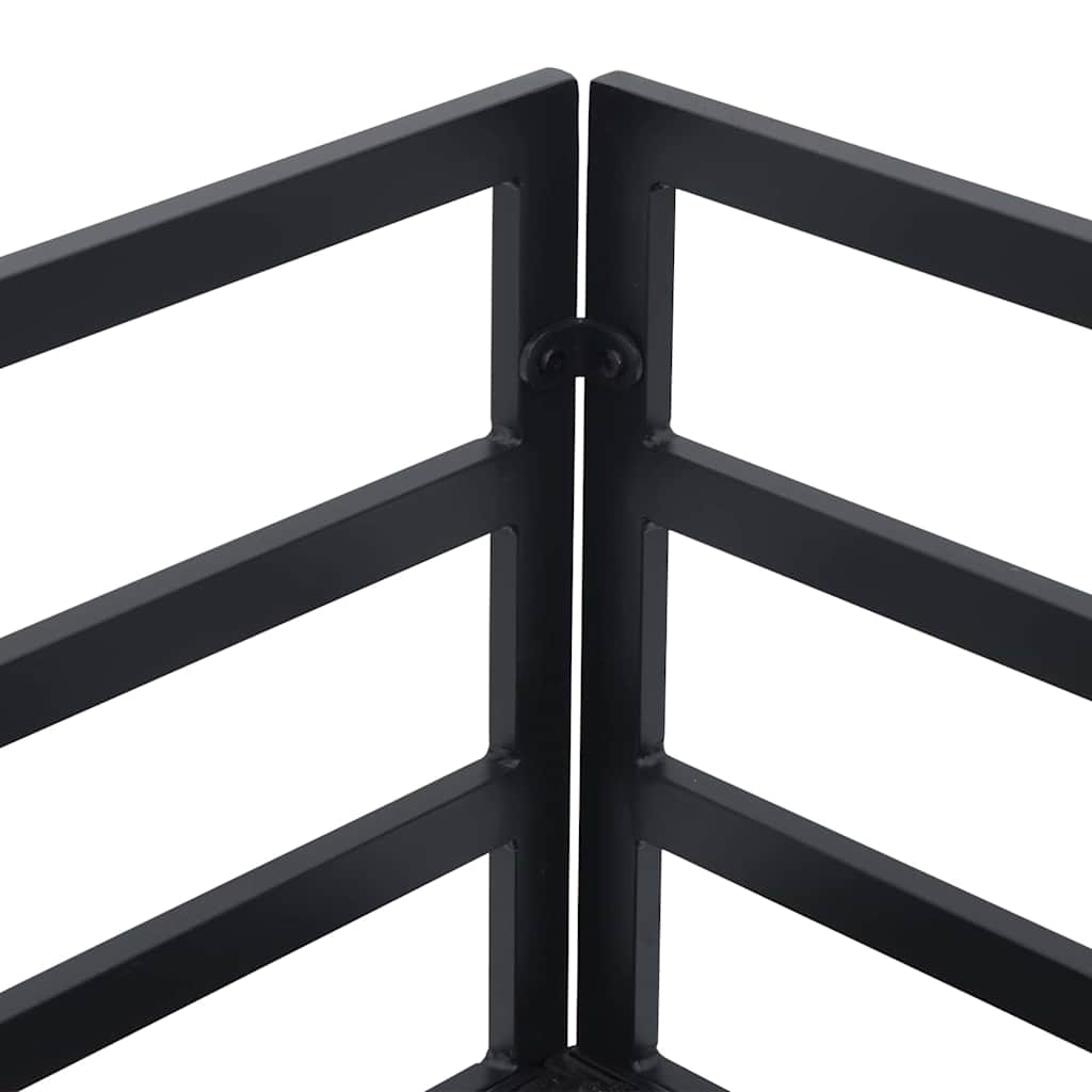 Garten-Sofa-Set mit Kissen 8 pcs Schwarz Aluminium