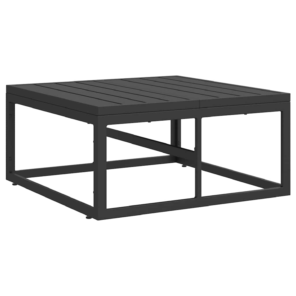 Garten-Sofa-Set mit Kissen 8 pcs Schwarz Aluminium