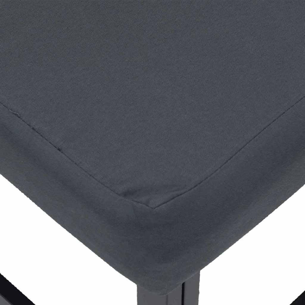 Garten-Sofa-Set mit Kissen 9 pcs Schwarz Aluminium
