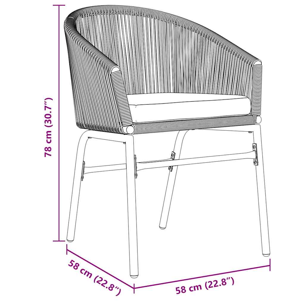Garten Essgruppe 5 pcs Braun Poly Rattan
