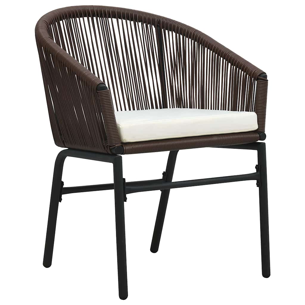 Garten Essgruppe 5 pcs Braun Poly Rattan