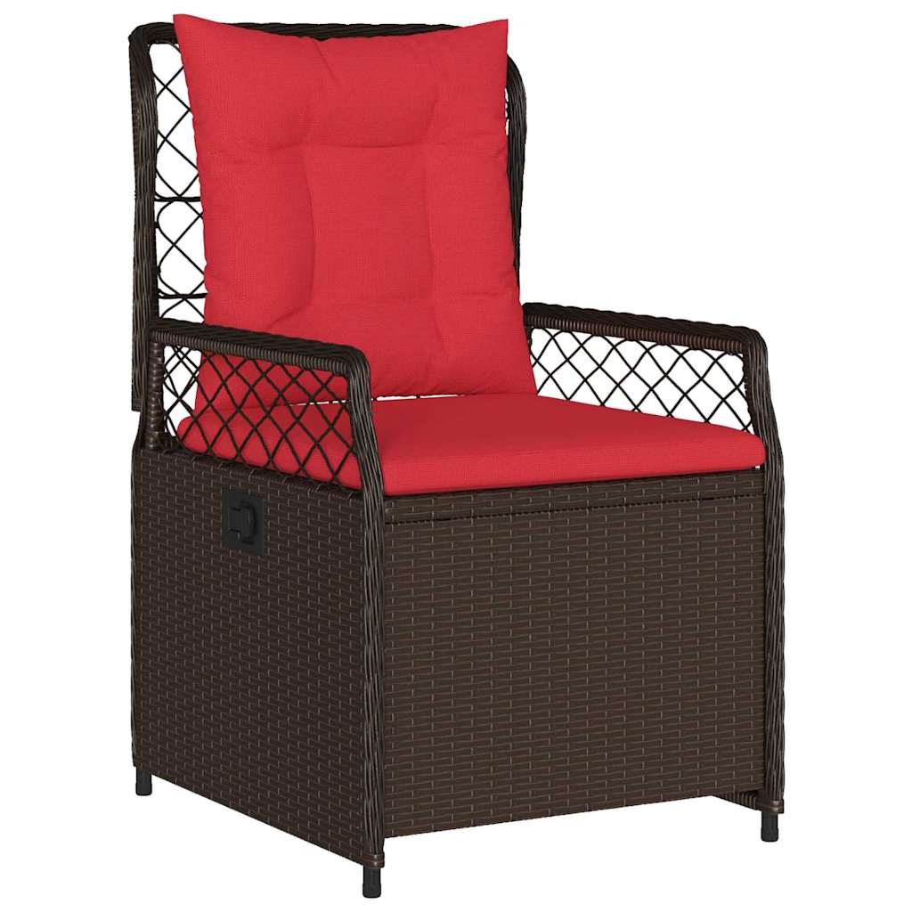 Garten Essgruppe 5 pcs Braun Poly-Rattan